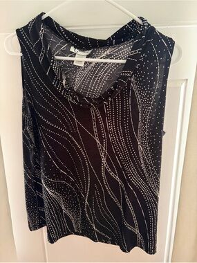 Carducci Black White Blouse Size XL
